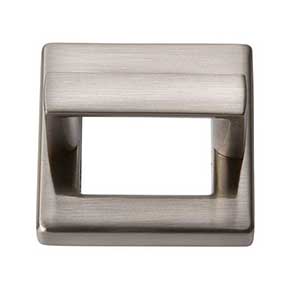 Atlas Homewares [408-BN] Die Cast Zinc Cabinet Finger Pull - Tableau Series - Brushed Nickel Finish - 1 7/16" C/C - 1 7/8" Sq.
