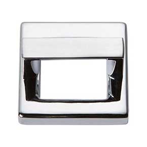 Atlas Homewares [408-CH] Die Cast Zinc Cabinet Finger Pull - Tableau Series - Polished Chrome Finish - 1 7/16" C/C - 1 7/8" Sq.