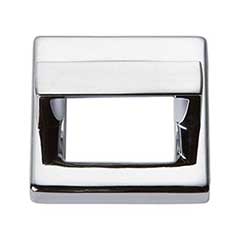 Atlas Homewares [408-CH] Die Cast Zinc Cabinet Finger Pull - Tableau Series - Polished Chrome Finish - 1 7/16&quot; C/C - 1 7/8&quot; Sq.