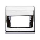 Atlas Homewares [408-CH] Die Cast Zinc Cabinet Finger Pull - Tableau Series - Polished Chrome Finish - 1 7/16&quot; C/C - 1 7/8&quot; Sq.