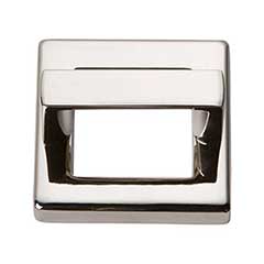 Atlas Homewares [408-PN] Die Cast Zinc Cabinet Finger Pull - Tableau Series - Polished Nickel Finish - 1 7/16&quot; C/C - 1 7/8&quot; Sq.