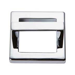 Atlas Homewares [409-CH] Die Cast Zinc Cabinet Finger Pull - Tableau Series - Polished Chrome Finish - 1 7/8" C/C - 2 1/4" Sq.