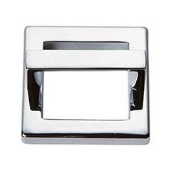 Atlas Homewares [409-CH] Die Cast Zinc Cabinet Finger Pull - Tableau Series - Polished Chrome Finish - 1 7/8&quot; C/C - 2 1/4&quot; Sq.