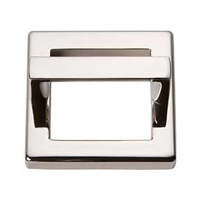 Atlas Homewares [409-PN] Die Cast Zinc Cabinet Finger Pull - Tableau Series - Polished Nickel Finish - 1 7/8" C/C - 2 1/4" Sq.