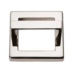 Atlas Homewares [409-PN] Die Cast Zinc Cabinet Finger Pull - Tableau Series - Polished Nickel Finish - 1 7/8&quot; C/C - 2 1/4&quot; Sq.