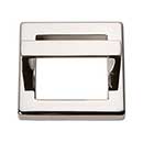 Atlas Homewares [409-PN] Die Cast Zinc Cabinet Finger Pull - Tableau Series - Polished Nickel Finish - 1 7/8&quot; C/C - 2 1/4&quot; Sq.