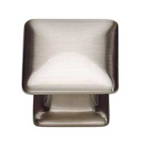 Atlas Homewares [322-BRN] Die Cast Zinc Cabinet Knob - Alcott Series - Brushed Nickel Finish - 1 1/4" Sq.