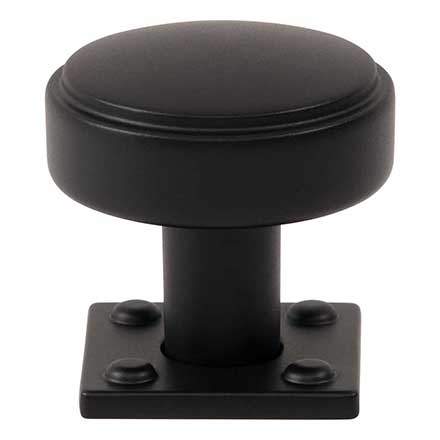 Atlas Homewares [A540-BL] Die Cast Zinc Cabinet Knob - Benning Series - Matte Black Finish - 1 1/4&quot; Dia.
