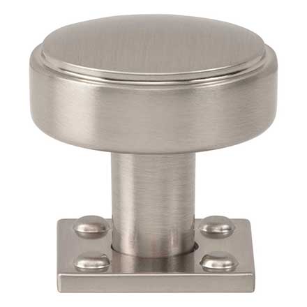 Atlas Homewares [A540-BRN] Die Cast Zinc Cabinet Knob - Benning Series - Brushed Nickel Finish - 1 1/4&quot; Dia.