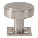 Atlas Homewares [A540-BRN] Die Cast Zinc Cabinet Knob - Benning Series - Brushed Nickel Finish - 1 1/4&quot; Dia.