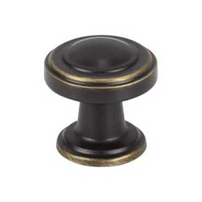 Atlas Homewares [313-CFB] Die Cast Zinc Cabinet Knob - Bronte Series - Cafe Bronze Finish - 1 1/8" Sq.