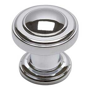 Atlas Homewares [313-CH] Die Cast Zinc Cabinet Knob - Bronte Series - Polished Chrome Finish - 1 1/8" Sq.