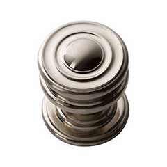 Atlas Homewares [376-BRN] Die Cast Zinc Cabinet Knob - Campaign Series - Brushed Nickel Finish - 1 1/4&quot; Dia.