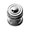 Atlas Homewares [376-CH] Die Cast Zinc Cabinet Knob - Campaign Series - Polished Chrome Finish - 1 1/4" Dia.