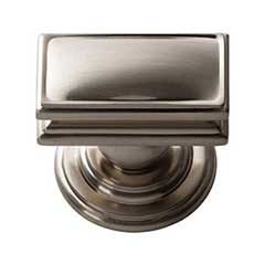 Atlas Homewares [377-BRN] Die Cast Zinc Cabinet Knob - Campaign Series - Brushed Nickel Finish - 1 1/2&quot; L