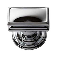 Atlas Homewares [377-CH] Die Cast Zinc Cabinet Knob - Campaign Series - Polished Chrome Finish - 1 1/2" L