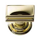 Atlas Homewares [377-PB] Die Cast Zinc Cabinet Knob - Campaign Series - Polished Brasss Finish - 1 1/2" L