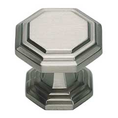 Atlas Homewares [319-BRN] Die Cast Zinc Cabinet Knob - Dickinson Series - Brushed Nickel Finish - 1 1/4" Dia.