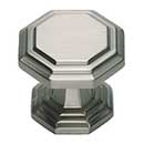 Atlas Homewares [319-BRN] Die Cast Zinc Cabinet Knob - Dickinson Series - Brushed Nickel Finish - 1 1/4&quot; Dia.