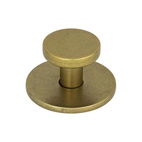 Atlas Homewares [A600-UB] Die Cast Zinc Cabinet Knob - Dot Series - Vintage Brass Finish - 1 1/4" Dia.