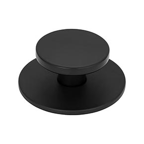 Atlas Homewares [A601-BL] Die Cast Zinc Cabinet Knob - Dot Series - Matte Black Finish - 2" Dia.