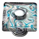Atlas Homewares [3203-CH] Glass Cabinet Knob - Dream Glass Series - Galaxy - Polished Chrome Finish - 1 1/2&quot; Sq.