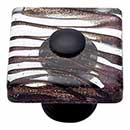 Atlas Homewares [3205-O] Glass Cabinet Knob - Dream Glass Series - Milky Way - Aged Bronze Finish - 1 1/2&quot; Sq.