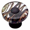 Atlas Homewares [3206-O] Glass Cabinet Knob - Dream Glass Series - Milky Way - Aged Bronze Finish - 1 1/2&quot; Dia.