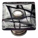 Atlas Homewares [3207-CH] Glass Cabinet Knob - Dream Glass Series - Eclipse - Polished Chrome Finish - 1 1/2" Sq.