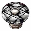 Atlas Homewares [3208-CH] Glass Cabinet Knob - Dream Glass Series - Eclipse - Polished Chrome Finish - 1 1/2&quot; Dia.