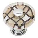 Atlas Homewares [3222-CH] Glass Cabinet Knob - Dream Glass Series - Viceroy - Polished Chrome Finish - 1 1/2" Dia.