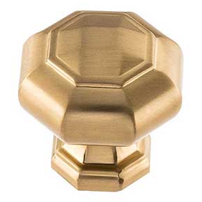 Atlas Homewares [418-WB] Die Cast Zinc Cabinet Knob - Elizabeth Series - Warm Brass Finish - 1 1/4" Dia.