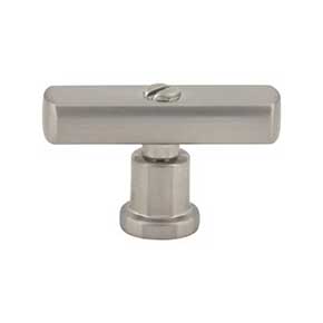 Atlas Homewares [A981-BRN] Die Cast Zinc Cabinet T-Knob - Everitt Series - Brushed Nickel Finish - 2" L