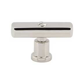 Atlas Homewares [A981-PN] Die Cast Zinc Cabinet T-Knob - Everitt Series - Polished Nickel Finish - 2" L