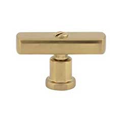 Atlas Homewares [A981-WB] Die Cast Zinc Cabinet T-Knob - Everitt Series - Warm Brass Finish - 2&quot; L