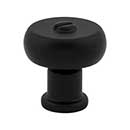 Atlas Homewares [A980-BL] Die Cast Zinc Cabinet Knob - Everitt Series - Matte Black Finish - 1 3/16" Dia.