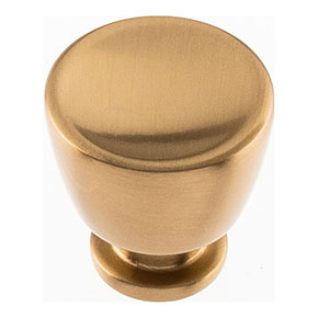 Atlas Homewares [412-WB] Die Cast Zinc Cabinet Knob - Conga Series - Warm Brass Finish - 1 1/8" Dia.