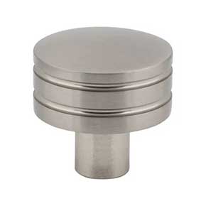 Atlas Homewares [A950-BRN] Die Cast Zinc Cabinet Knob - Griffith Series - Brushed Nickel Finish - 1 1/4" Dia.