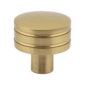 Atlas Homewares [A950-WB] Die Cast Zinc Cabinet Knob - Griffith Series - Warm Brass Finish - 1 1/4" Dia.