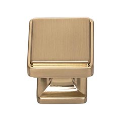 Atlas Homewares [A200-WB] Die Cast Zinc Cabinet Knob - Kate Series - Warm Brass Finish - 1 1/8&quot; Sq.