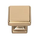 Atlas Homewares [A201-WB] Die Cast Zinc Cabinet Knob - Kate Series - Warm Brass Finish - 1 1/4&quot; Sq.