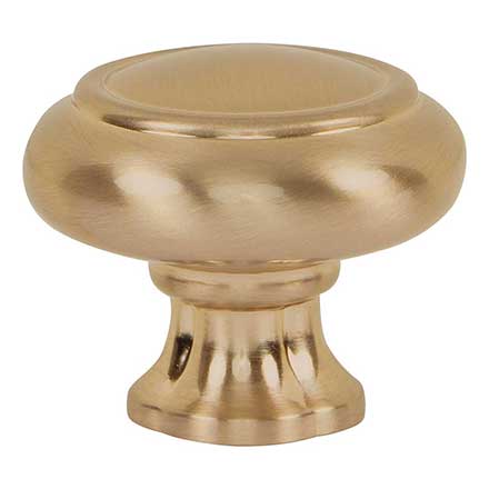 Atlas Homewares [A6011-WB] Die Cast Zinc Cabinet Knob - Lanehurst Series - Warm Brass Finish - 1 1/4" Dia.
