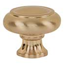 Atlas Homewares [A6011-WB] Die Cast Zinc Cabinet Knob - Lanehurst Series - Warm Brass Finish - 1 1/4" Dia.