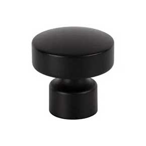Atlas Homewares [A680-BL] Die Cast Zinc Cabinet Knob - Lennox Series - Matte Black Finish - 1 1/4" Dia.