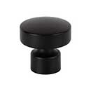 Atlas Homewares [A680-BL] Die Cast Zinc Cabinet Knob - Lennox Series - Matte Black Finish - 1 1/4" Dia.