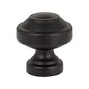 Atlas Homewares [A640-BL] Die Cast Zinc Cabinet Knob - Malin Series - Matte Black Finish - 1 1/8" Dia.