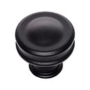 Atlas Homewares [A100-BL] Die Cast Zinc Cabinet Knob - Oskar Series - Matte Black Finish - 1 1/4" Dia.