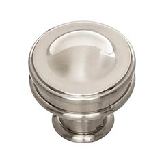 Atlas Homewares [A100-BRN] Die Cast Zinc Cabinet Knob - Oskar Series - Brushed Nickel Finish - 1 1/4&quot; Dia.