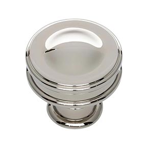 Atlas Homewares [A100-PN] Die Cast Zinc Cabinet Knob - Oskar Series - Polished Nickel Finish - 1 1/4" Dia.