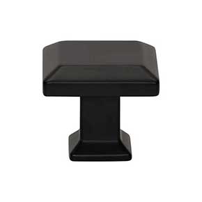 Atlas Homewares [A660-BL] Die Cast Zinc Cabinet Knob - Sweetbriar Lane Series - Matte Black Finish - 1 1/4" Sq.